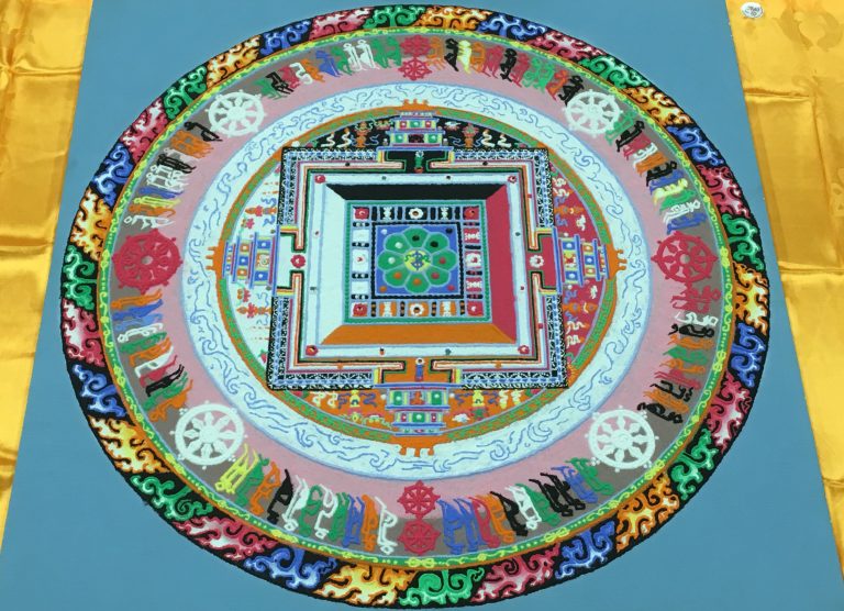 Sand Mandala created by Ngari Institute for the good of the world under the direction of Geshe Tswang Gyatso