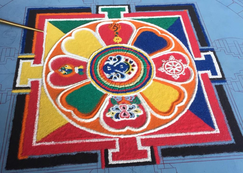 Sand Mandala created by Ngari Institute under the direction of Geshe Tsewang Dorje